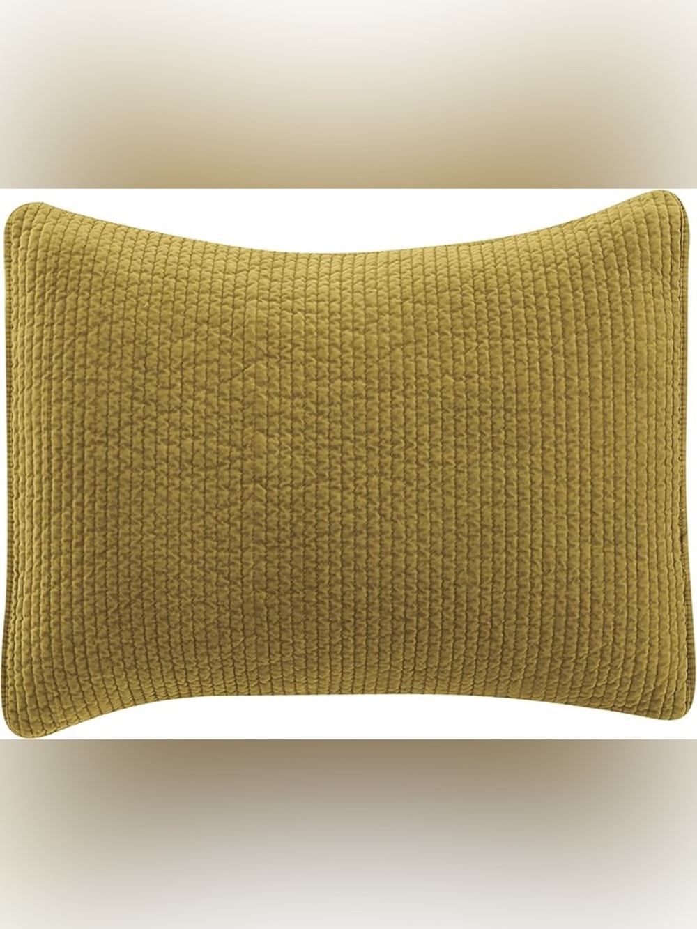 TWO HiEnd Accents Stonewashed Velvet Quilted Pillow Sham king 21x34 Tuscan